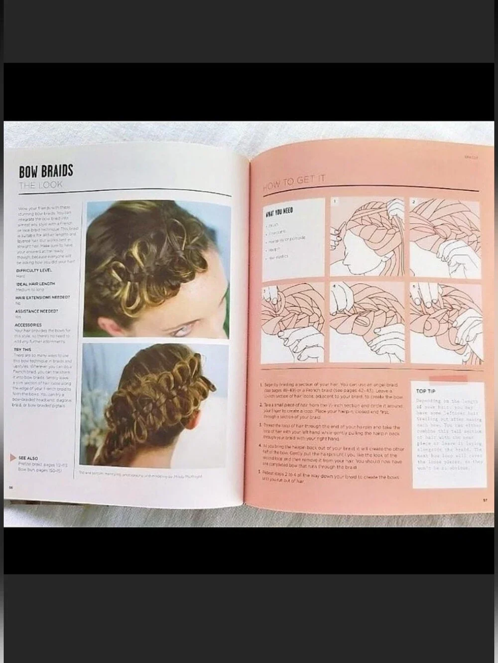 Braids, Buns, and Twists Book How to Do Your Hair Guide Hair Tutorial Book New